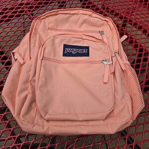 Jansport Pink Backpack Durable Canvas Classic